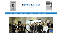 Desktop Screenshot of certamencarolinum.de
